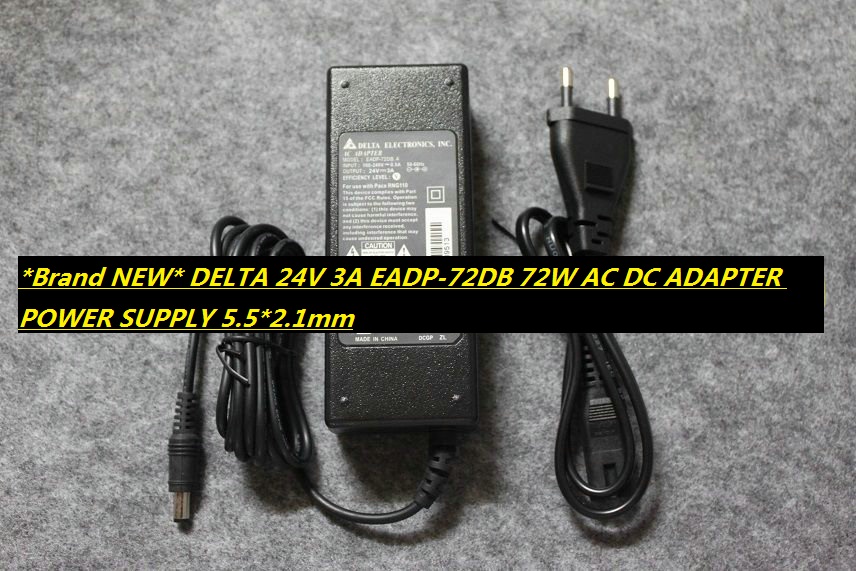 *Brand NEW* DELTA 24V 3A EADP-72DB 72W AC DC ADAPTER POWER SUPPLY 5.5*2.1mm